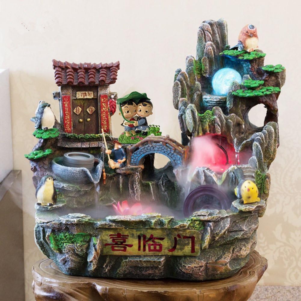 Yinasen Feng Shui Fountain Lucky Mountain and Waterfall (Style 10)