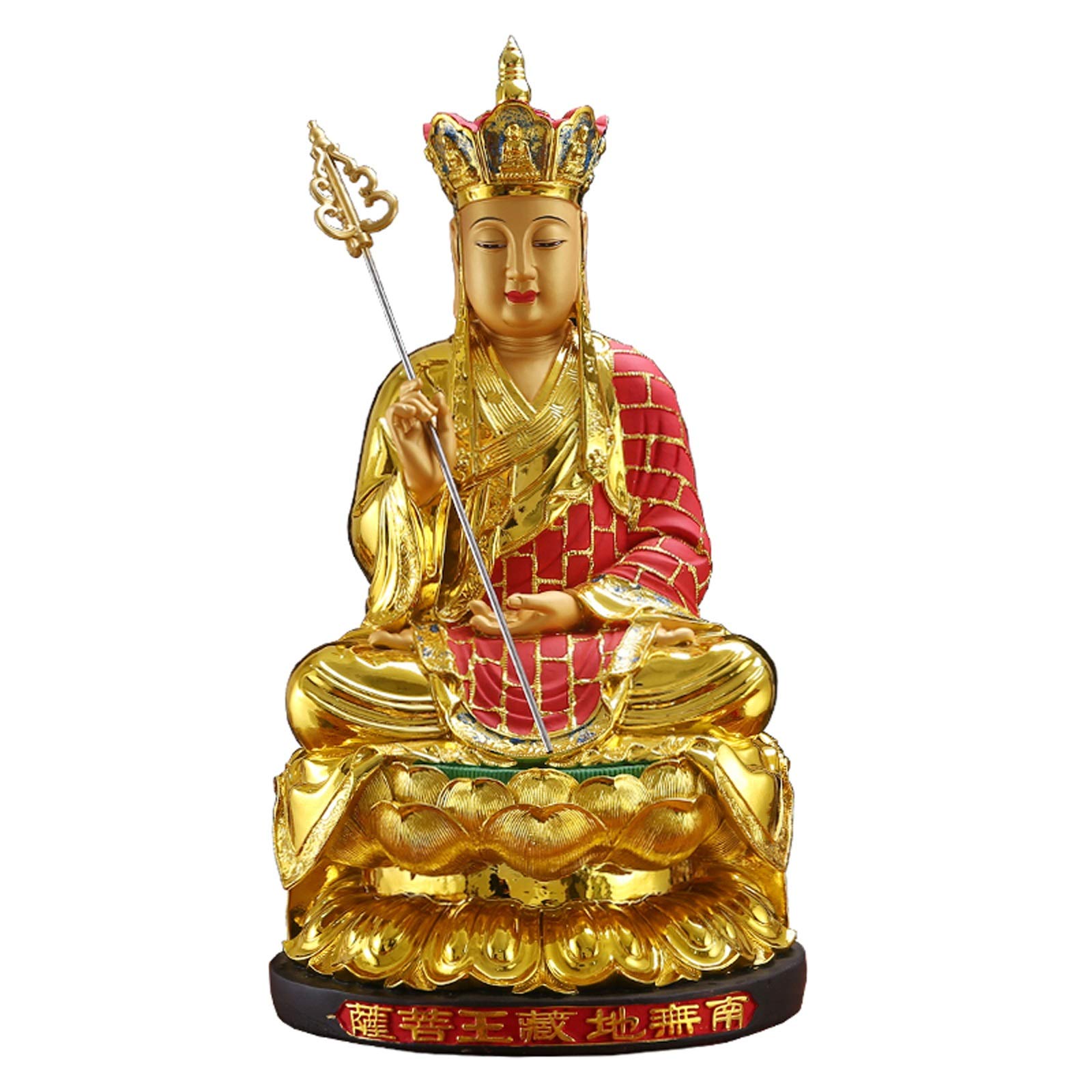 For el hogar, oficina, escritorio, mesa, decoración del baño, estatuas de Buda, decoración del hogar, resina, estatua de Buda TangSeng, adornos de Feng Shui de 21,6/25,6 pulgadas, la mejor estatua int