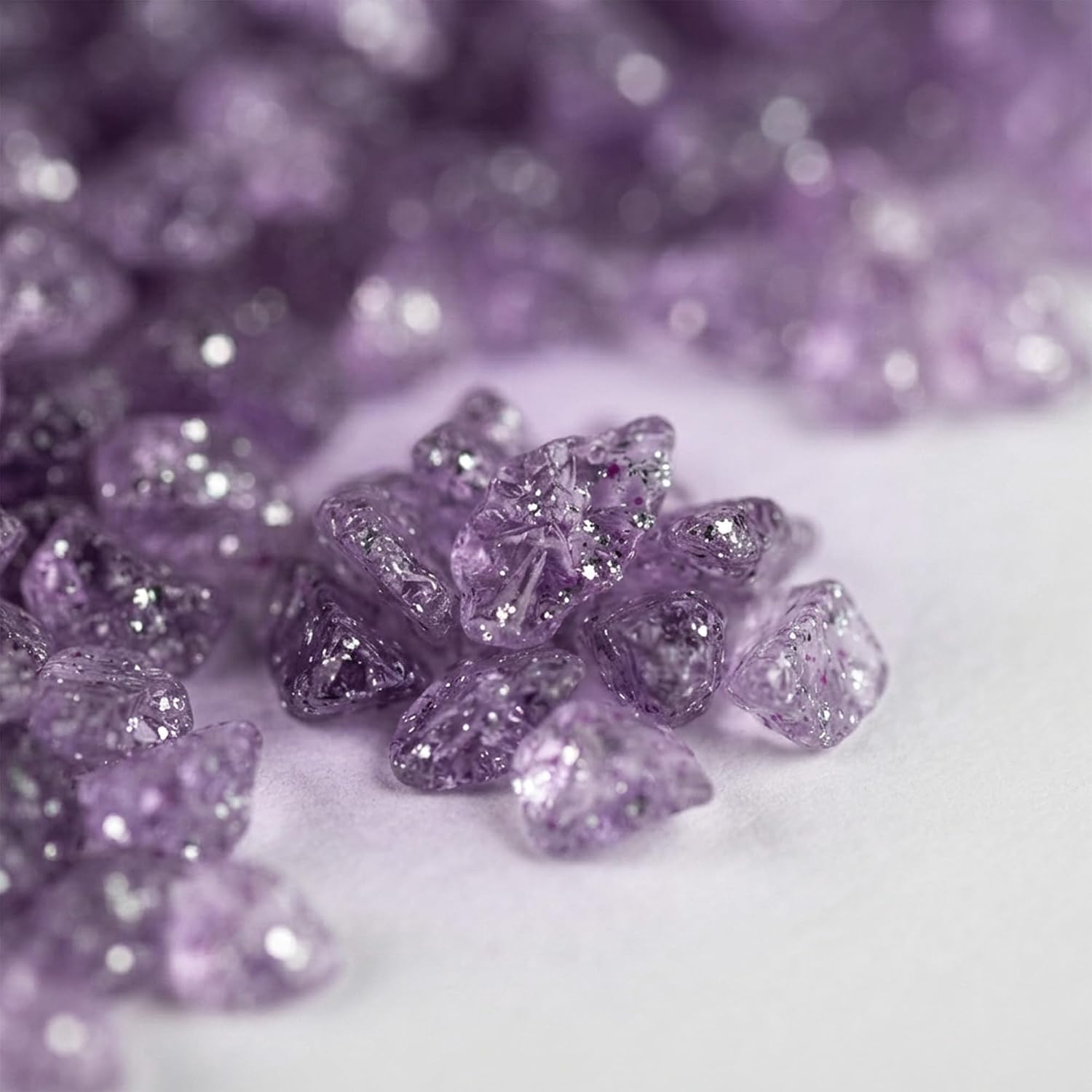 HappyFiller 1.3 LB Purple Crushed Glass Sand Sprinkles for Crafts,Resin Art image 3