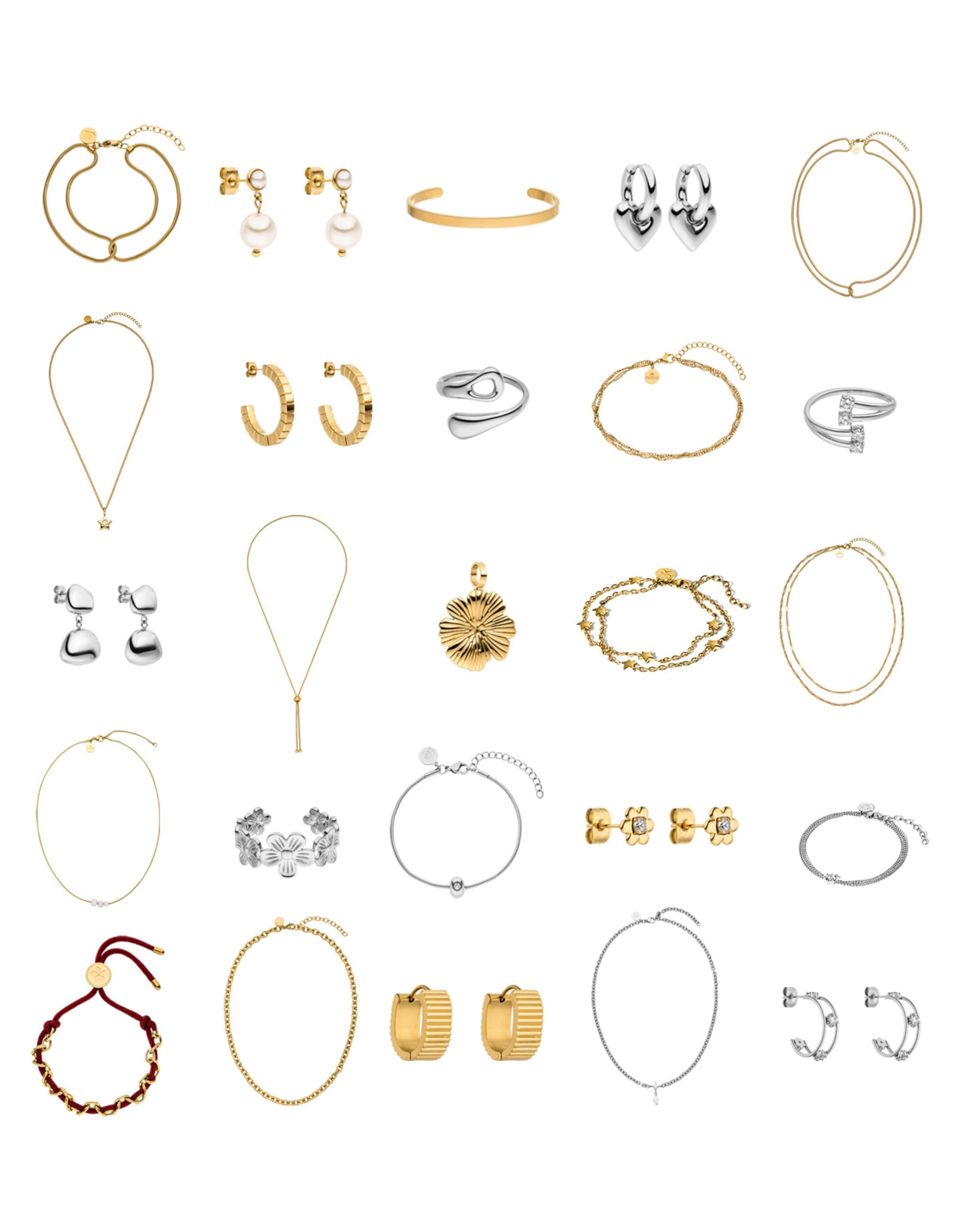 Purelei calendario adviento joyas 2025 (Bicolor) – 25 piezas exclusivas de joyería para cada ocasión – Calendario adviento mujer – Sostenible y reutilizable – Calendario joyas estético