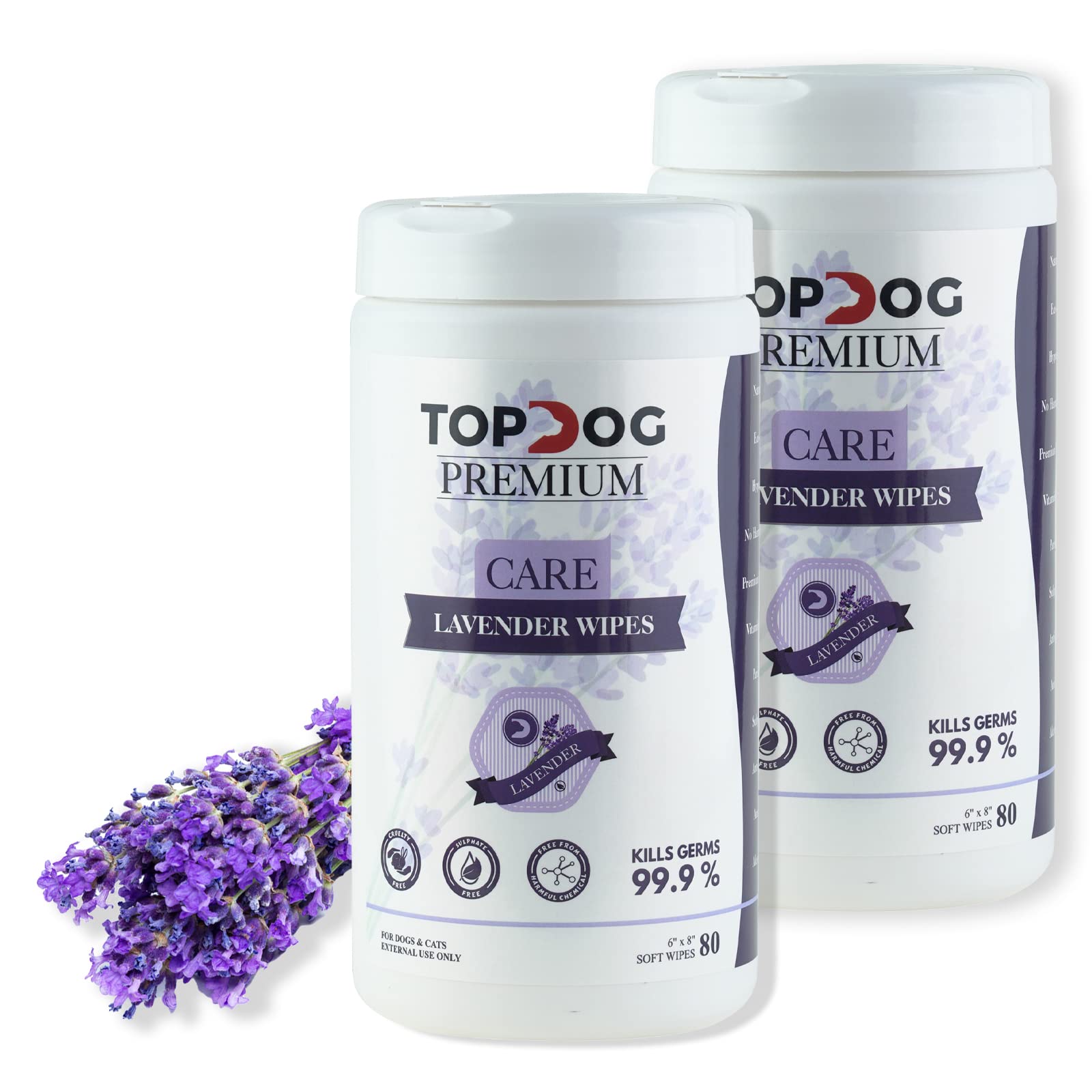 TOPDOG PREMIUM Pet Dog Wipes Combo - Lavender (160 Pulls) Kills 99.9% Germs, Anti Microbial, Contains Natural Adaptogens, Insect Repellant, Vet Approved, Enriched with Vitamin E & Aloe Vera, No Alcohol (B0BPBN21PW) Amazon Price History, Amazon Price Tracker