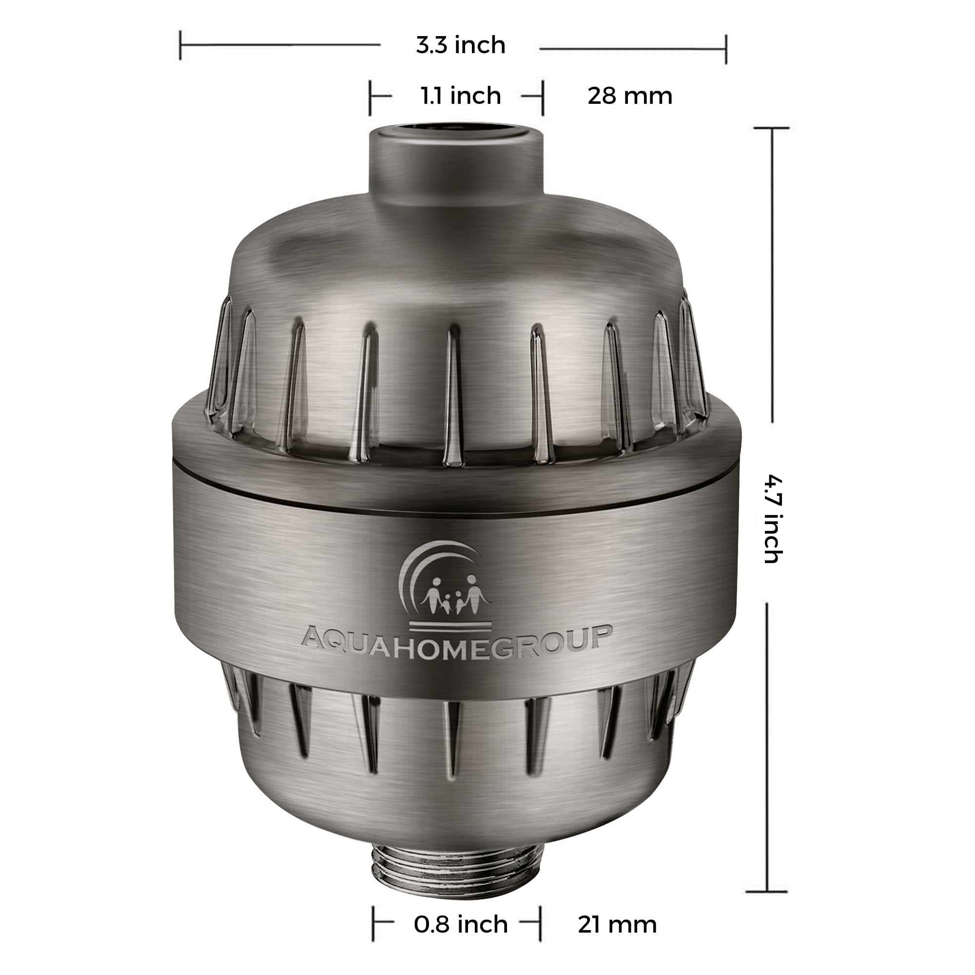 AquaHomeGroup - Filtro de cabezal de ducha de 20 etapas con vitaminas C, E y A para agua dura, filtro de alta salida para eliminar el cloro y el fluoruro, 2 cartuchos de repuesto, filtro de cabezal de | Filtro de ducha de 20 etapas, vitamina C y E, reduce