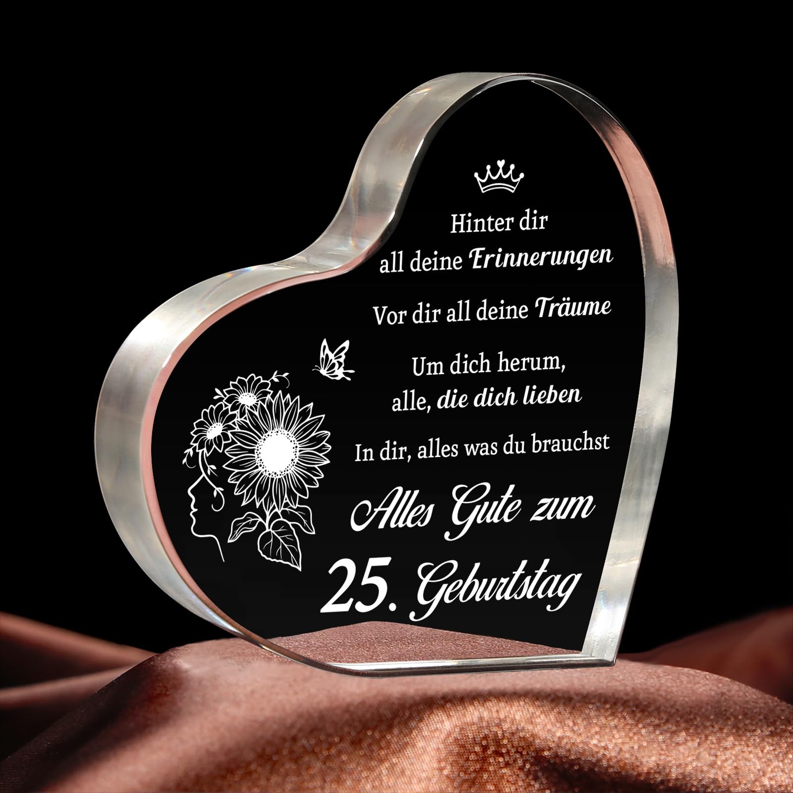 Giftasy Acrylherz 25. Geburtstag