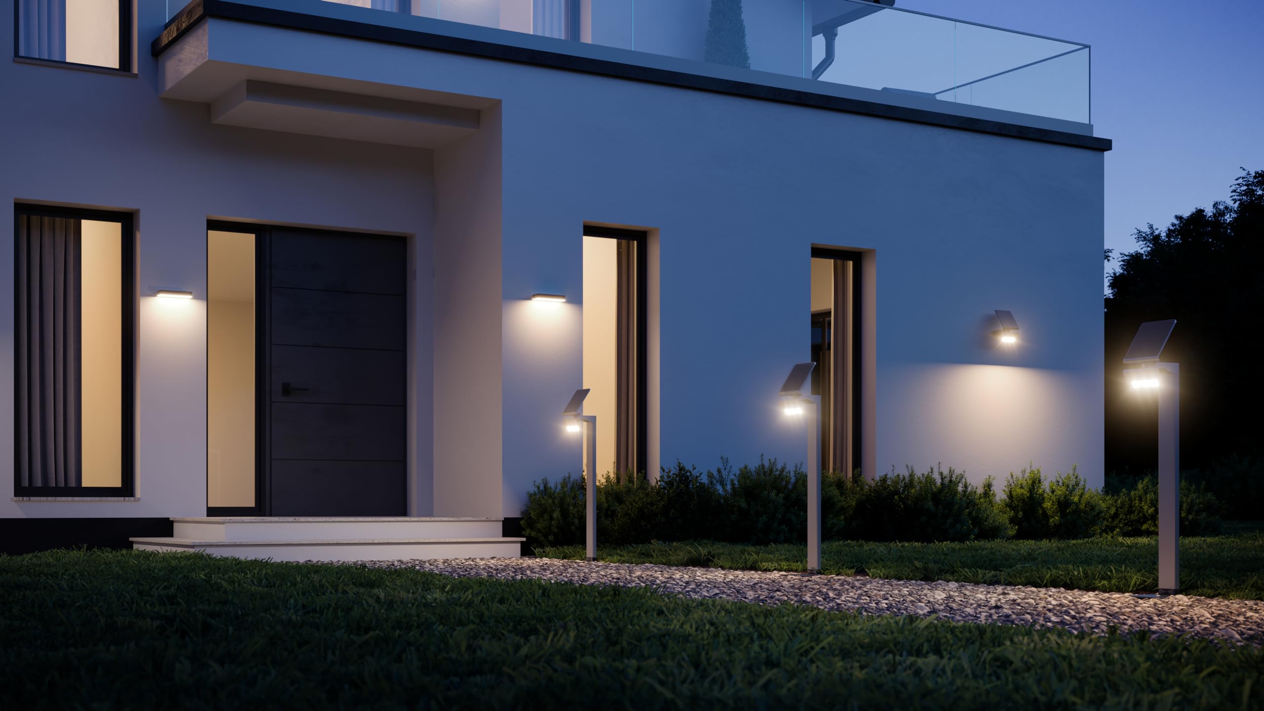 Steinel LED lampa solarna XSolar L-S ONE antracyt, kinkiet, czujnik ruchu, lampka nocna, solarna lampka ogrodowa, akumulator 2500 mAh