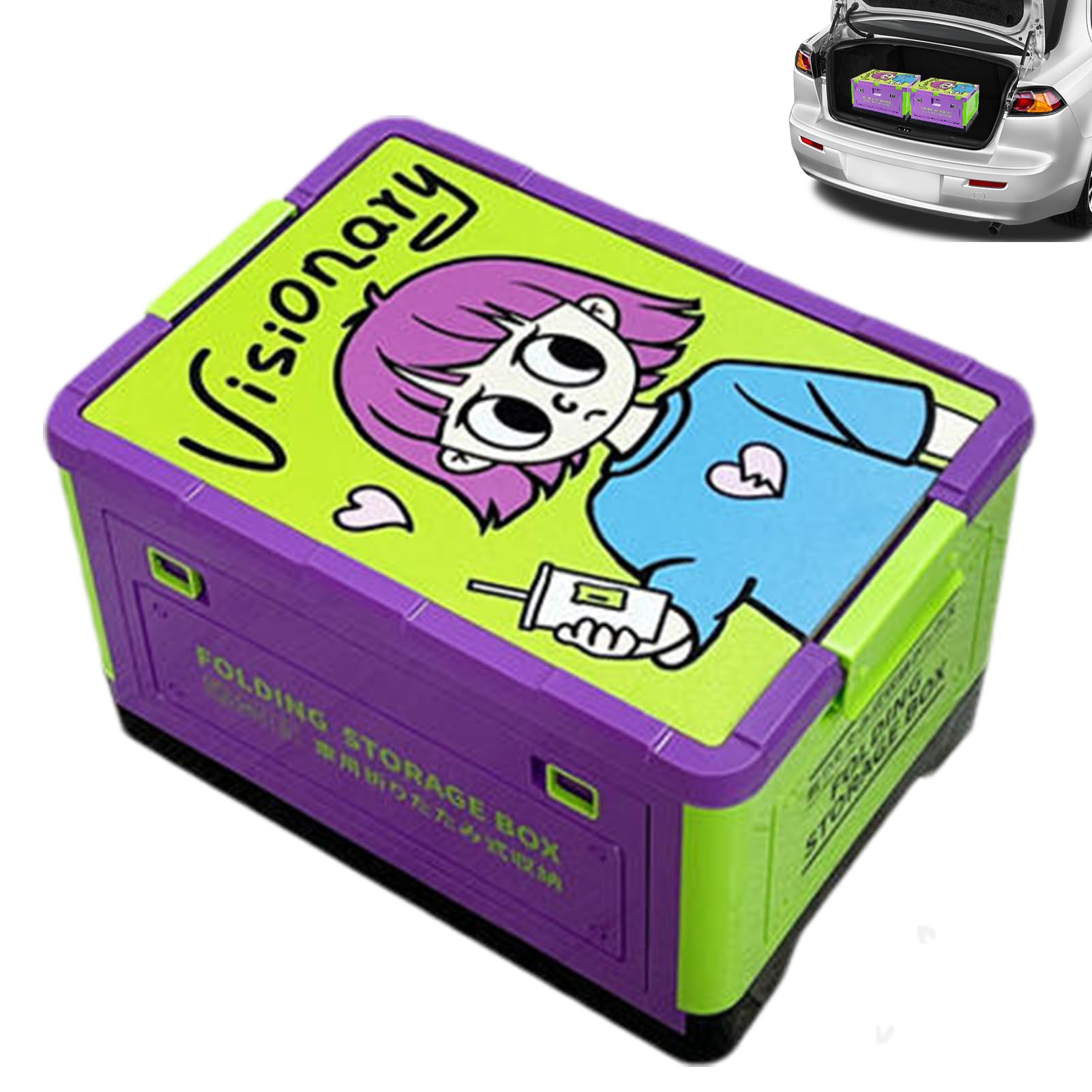 Organiseur de coffre de voiture pliable portable et grande capacité