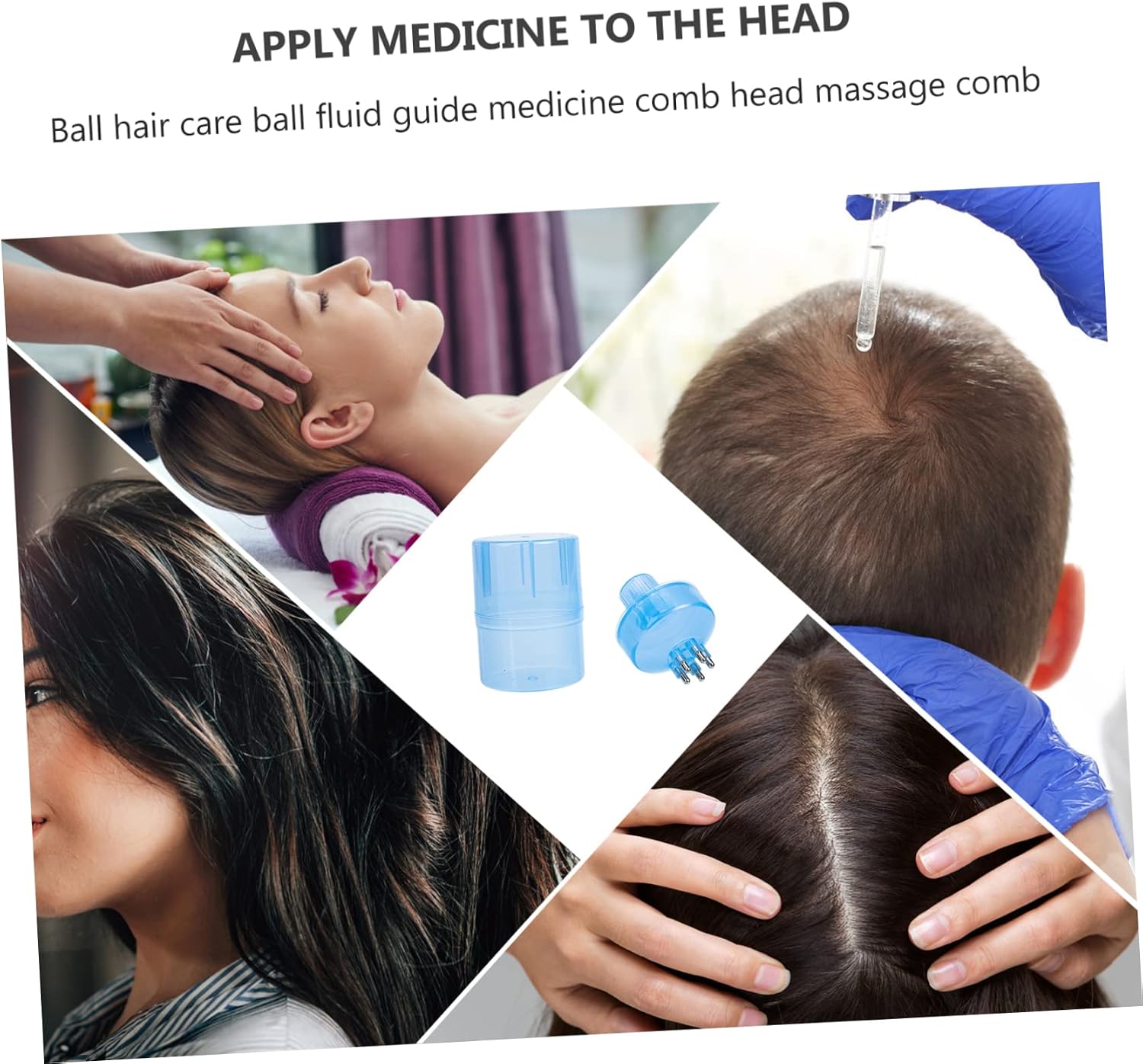 2pcs Scalp Treatment Applicator Bottle Leak Hair Oil Applicator for Easy Use Salon for Shampoo Conditioner and Essential Oils Comfortable Massage Comb Design