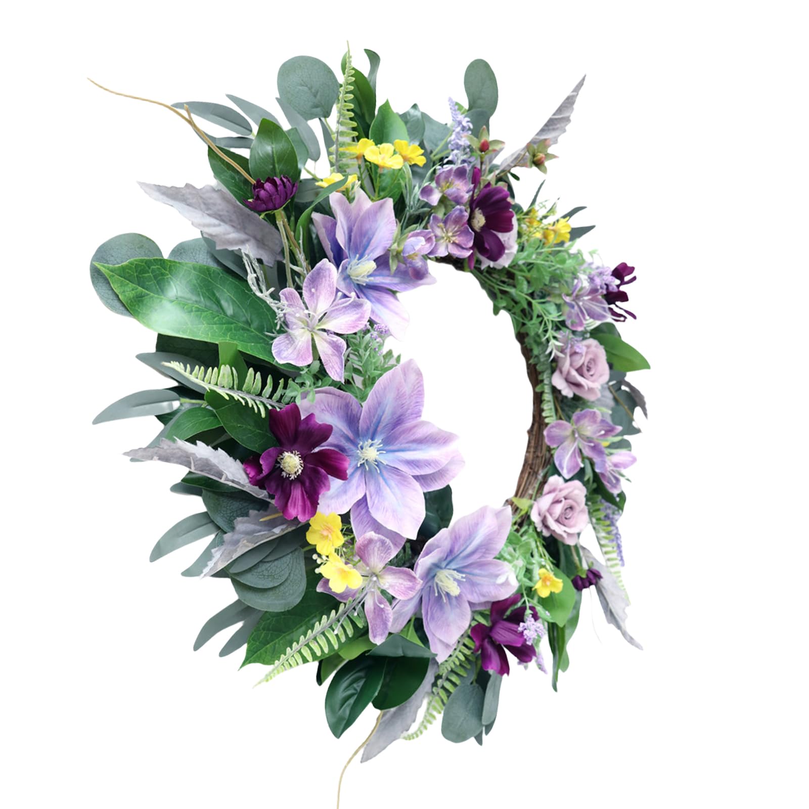 Tsophreniq Artificial Flower Wreath 21.65Inch for Indoor and Outdoor Realistic Flower Wreath for Wedding Valentines Decoration Home Decoration