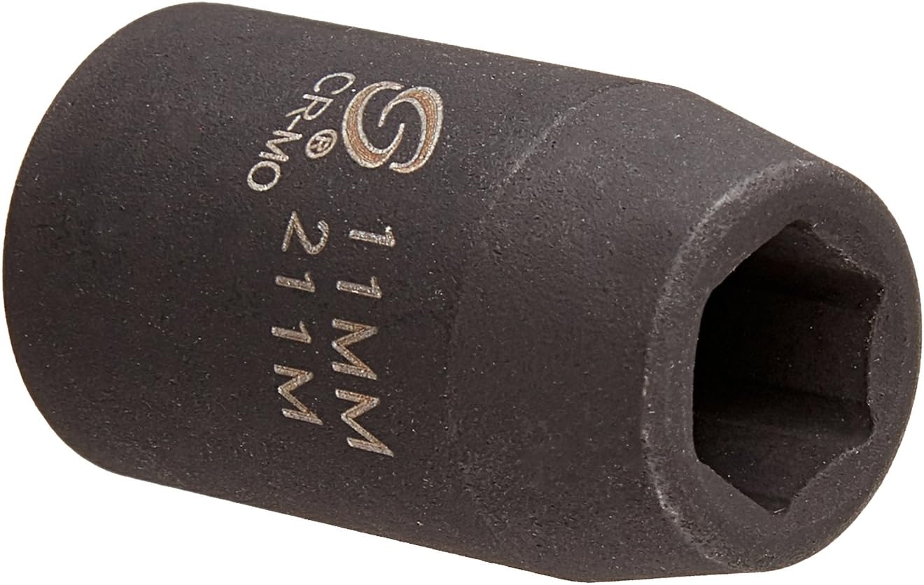 Sunex 1/2-Inch Drive 11mm Impact Socket - Professional Grade Tool