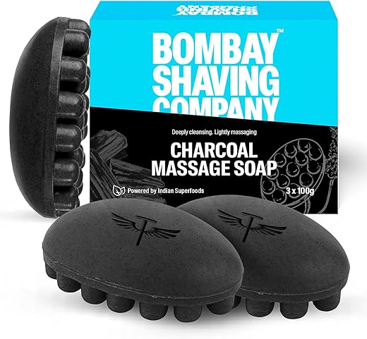 Bombay Shaving Company Charcoal Massage Soap100g | Pack of 3