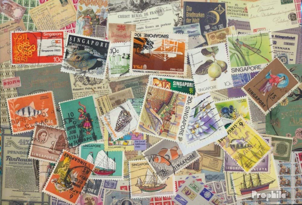 Prophila Collection Singapore 25 various stamps (Stamps for collectors), Multicolor, Medium