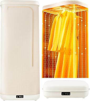 Heated Clothes Airer, 1000W Electric Clothes Dryer Indoor Garment Drying Machine, Portable Heated Dryer for Apartments, Travel, RV, Home Use | Quick-Dry 10kg Capacity for Delicates & Daily Laundry