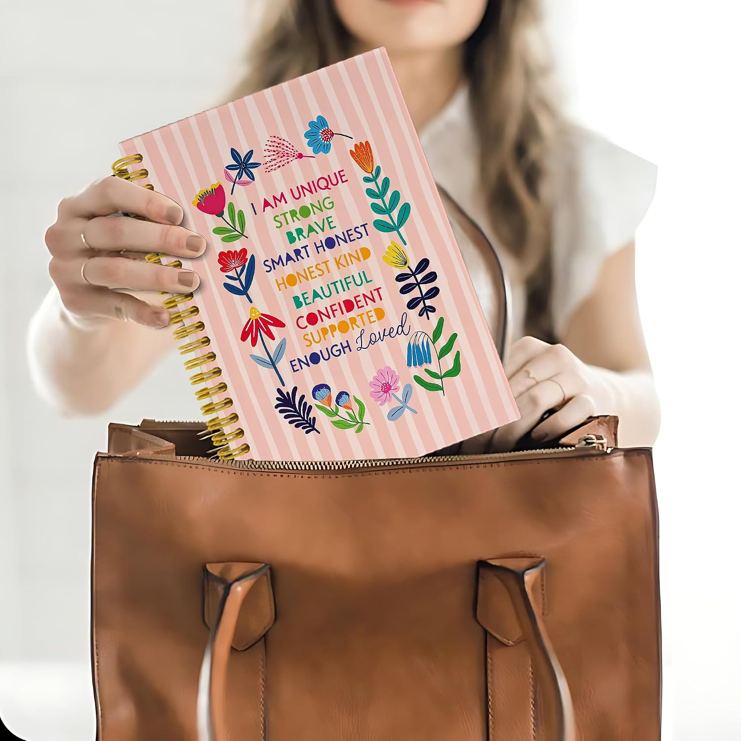Floral Inspirational Notebook, Motivational Gifts Journal 5.5x8.3 image 3