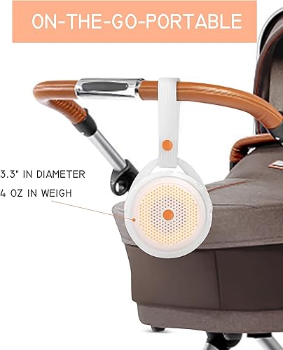 Miniatura 3 de Máquina de ruido blanco para bebé máquina de sonido portátil para bebés y niños, cuenta con batería potente, 12 sonidos relajantes, terapia de