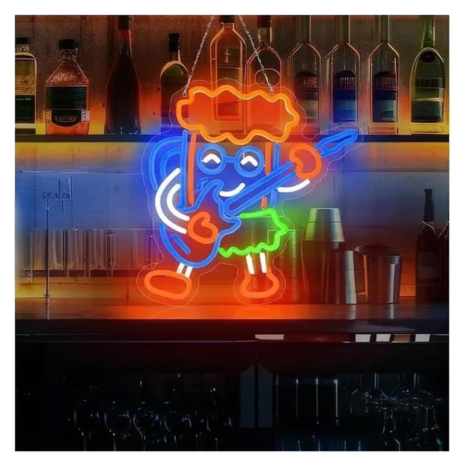 Insegna al Neon Insegna Al Neon Del Chitarrista