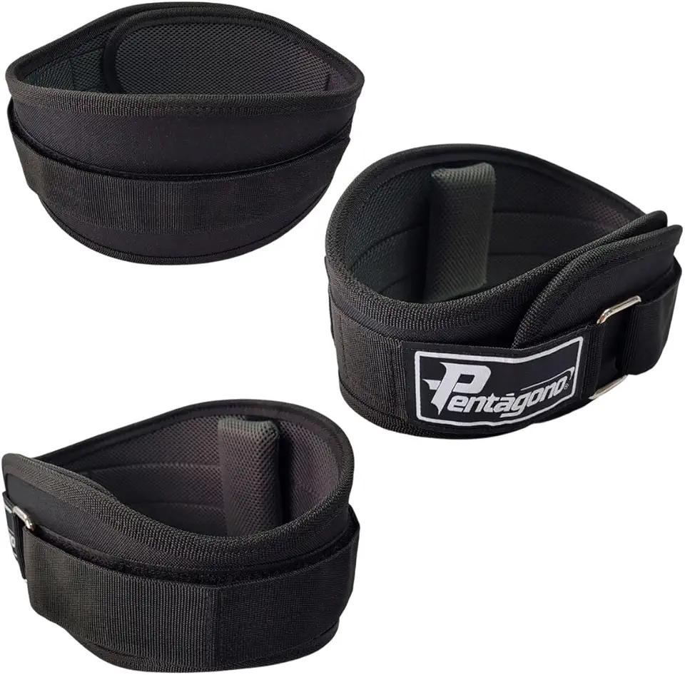 Cinturão Musculação New Strong Pentágono, Tamanho Único Ajustável (64 até 105 CM) Proteção Lombar, Conforto e Segurança para Treinos Intensos, Fecho Ultra Resistente