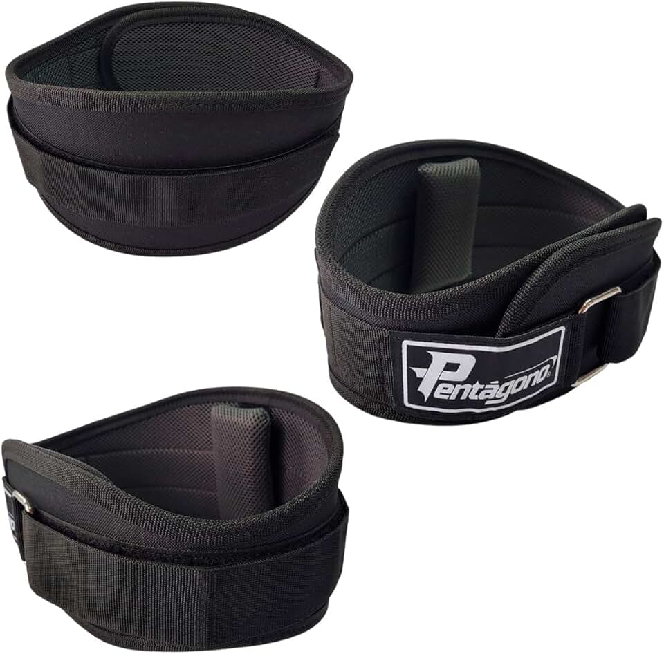 Cinturão Musculação New Strong Pentágono, Tamanho Único Ajustável (64 até 105 CM) Proteção Lombar, Conforto e Segurança para Treinos Intensos, Fecho Ultra Resistente