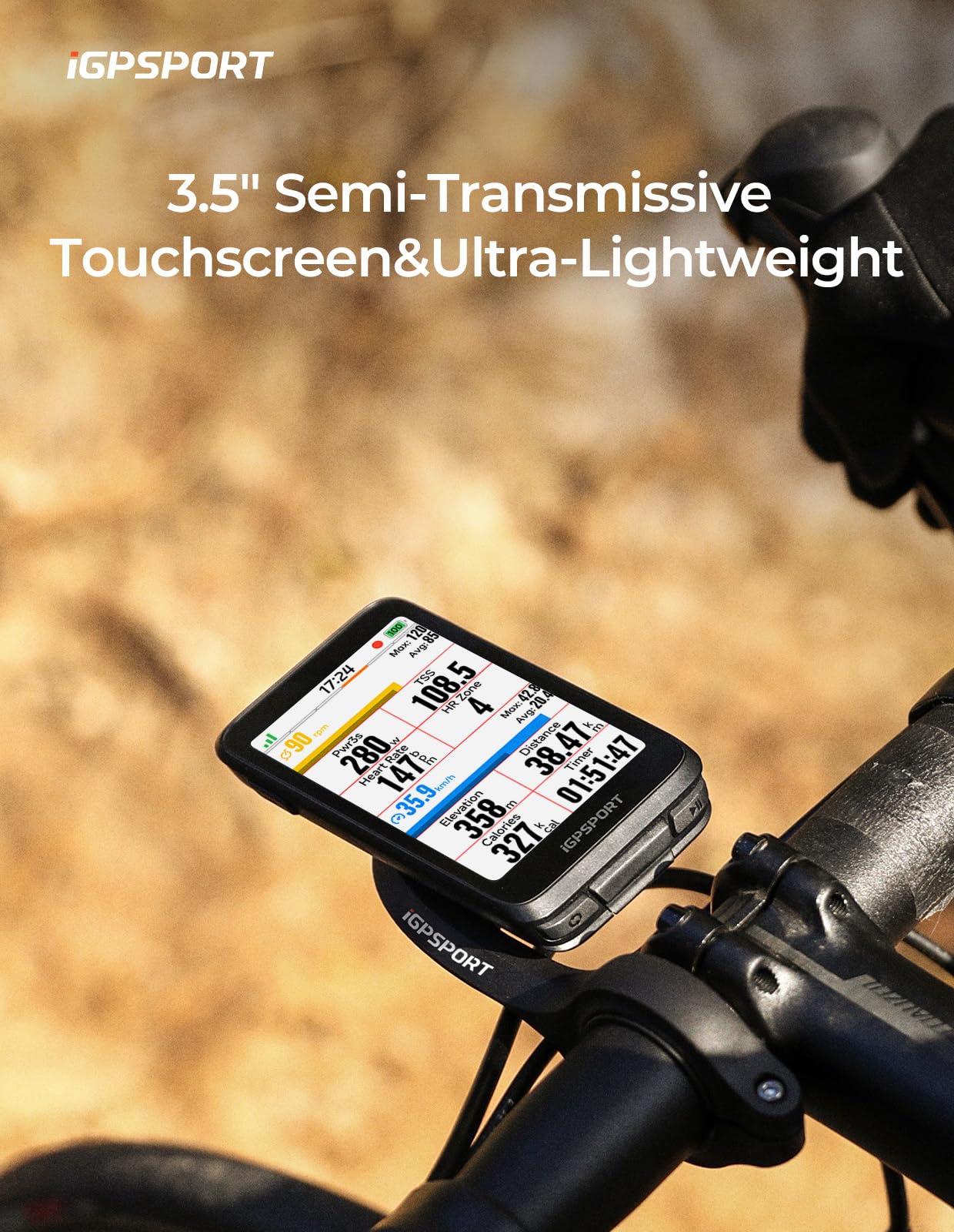 Amazon | iGPSPORT BiNavi バイク コンピューター GPS 3.5インチ