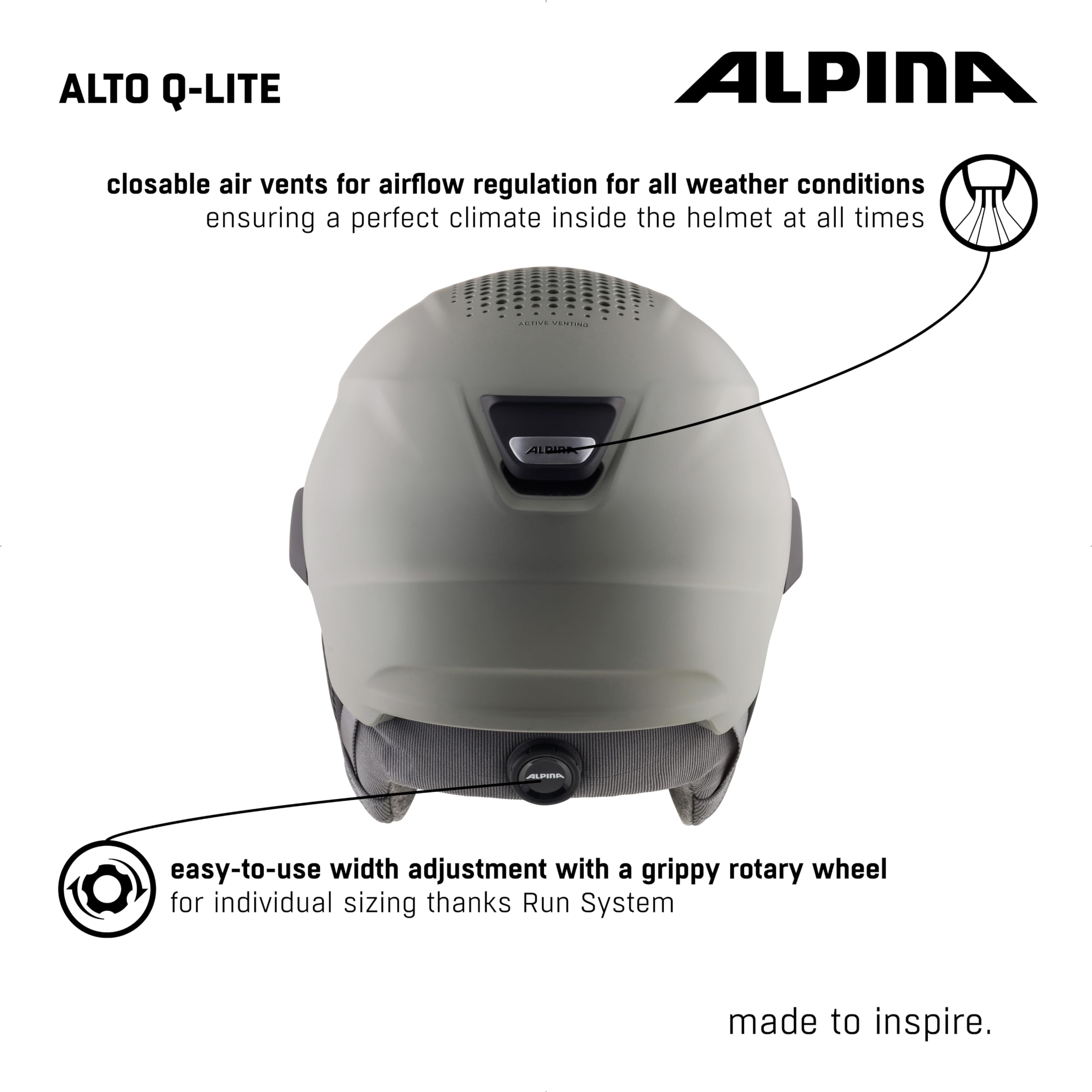 ALPINA Alto Q-Lite - Sicherer, Stoßabsorbierender & Individuell Anpassbarer Skihelm Mit Kontrastverstärkendem Visier Für Erwachsene