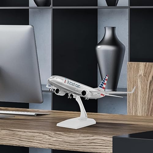 Miniatura 4 de Joylluoan 1130 Modelo Americano Modelo Avión Aleación Diecast Aviones Modelo Avión con Luz LED