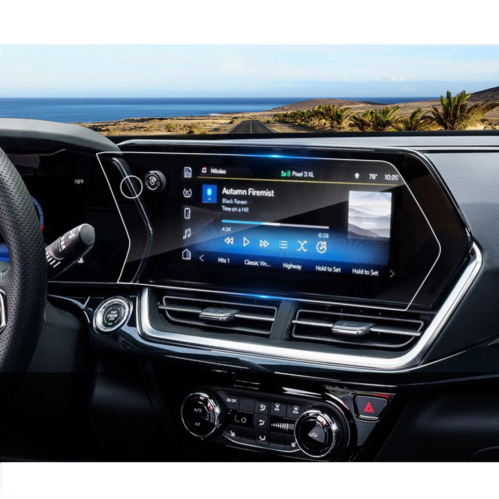 2024 2025 Chevy Trax Screen Protector for Chevrolet Trax (LT/2RS/ACTIV) 11-inch Touch Screen, 9H Hardness Tempered Glass 2025 2024 Chevy Trax Accessories HD Transparent Protective Film 11"