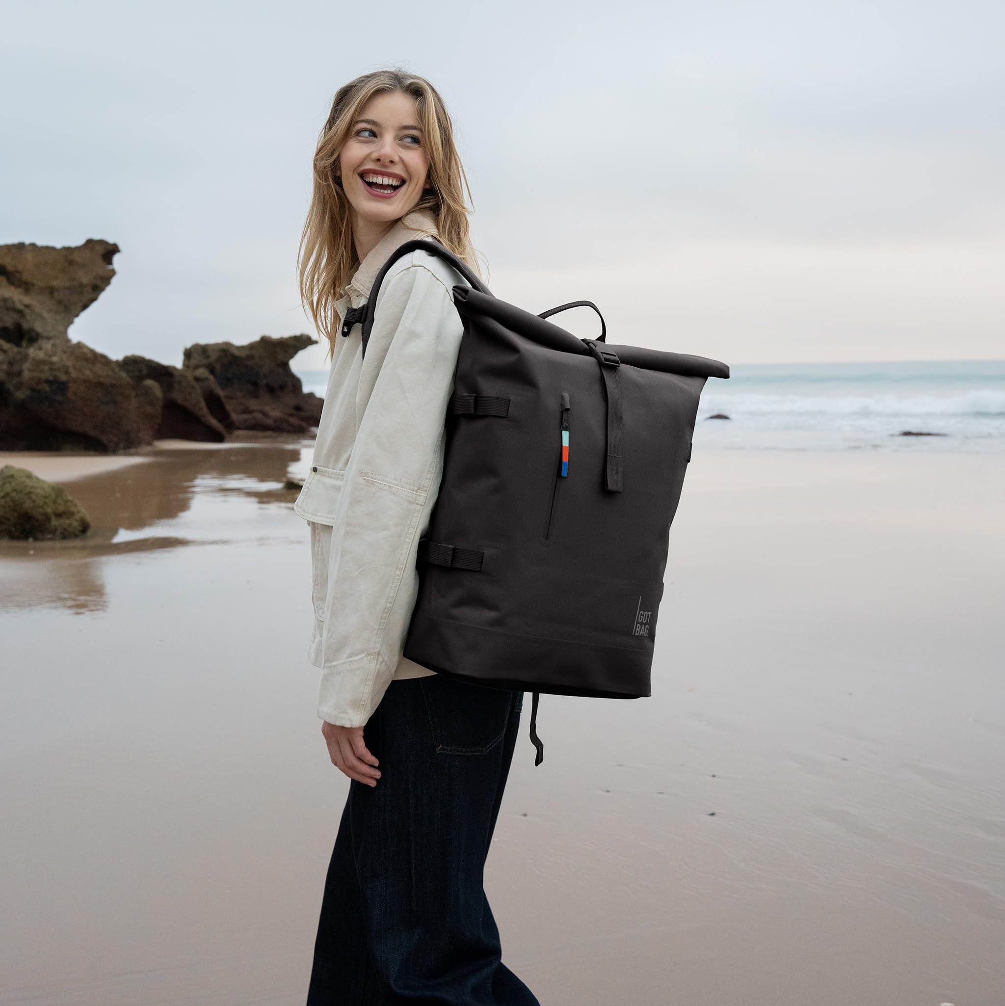 GOT BAG Rolltop 2.0 | Rucksack mit 16" Laptopfach Wasserdicht für Arbeit, Reise