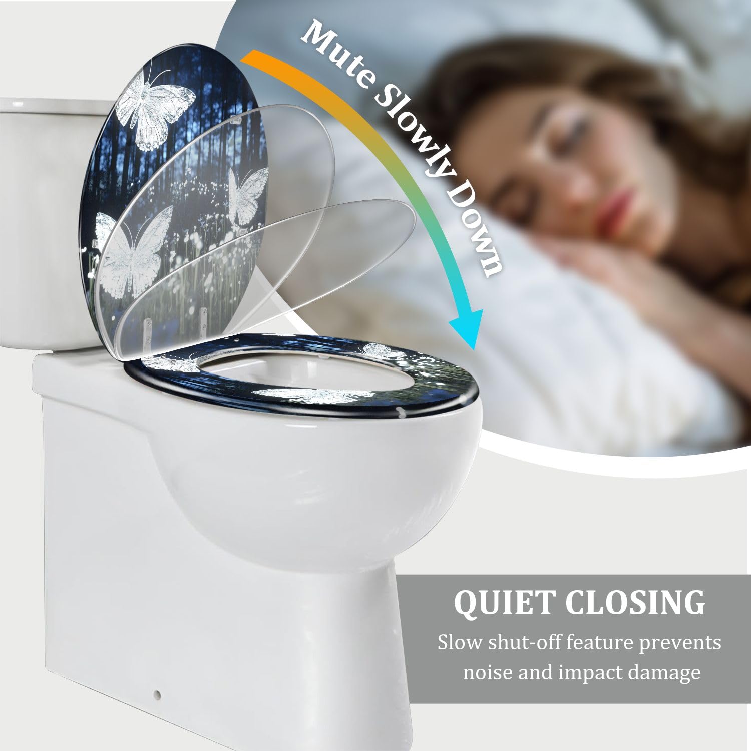 Sedile WC allungato generico per bagni residenziali