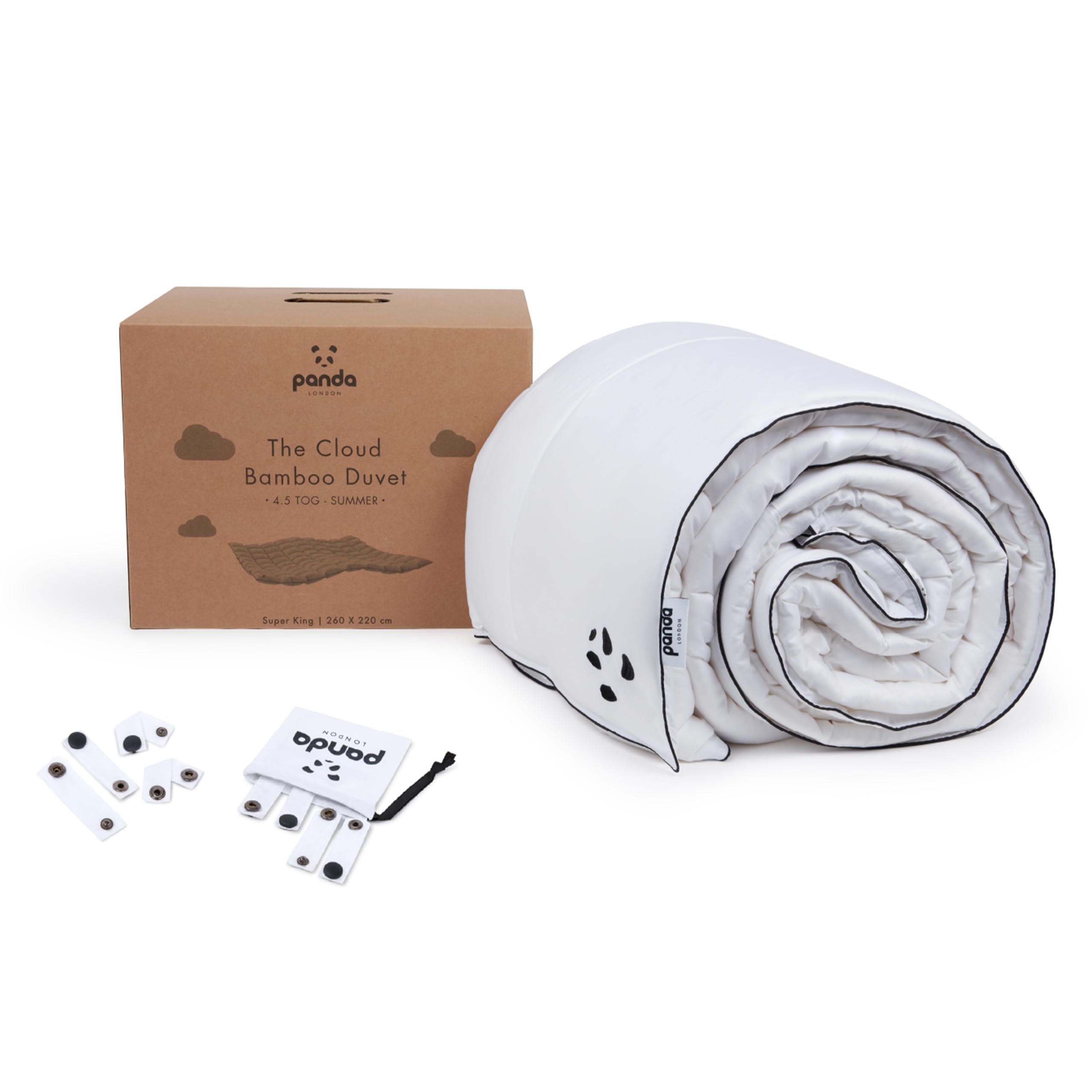 Panda Cloud Bamboo Duvet | Breathable & Hypoallergenic | Comfy, Fluffy, Lightweight | Microfibre & Bamboo Blend | 10-Year Guarantee | For Summer & Winter | Thermoregulating 10.5 Tog | UK Single