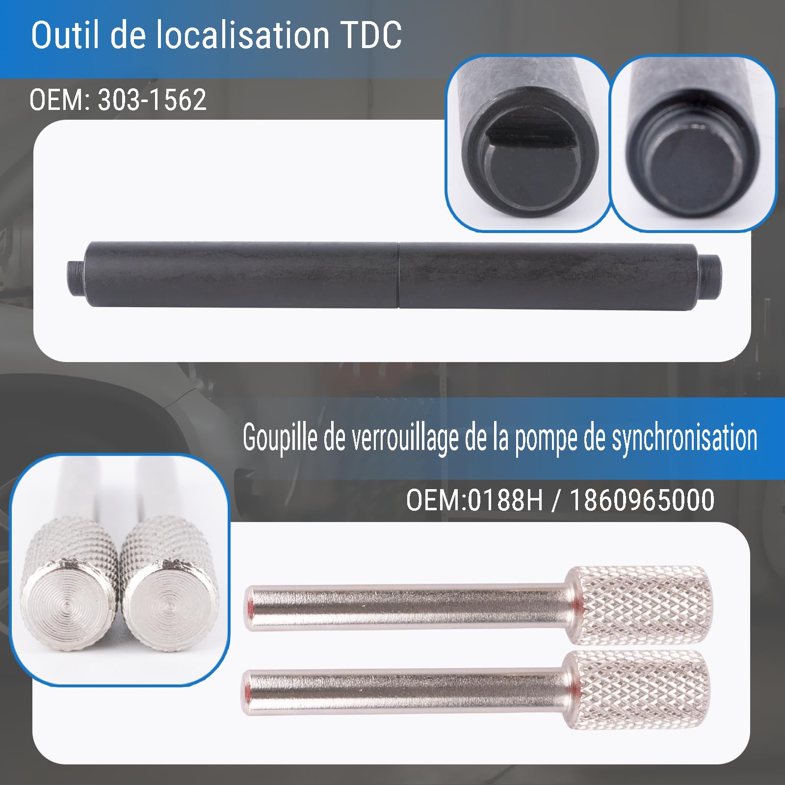 Kit Calage Courroie Distribution, Outil Blocage Arbre à Cames pour Moteur Diesel Compatible avec L'Alignement de ChaîNe Ford Transit 2.2 Tdci 2006-2014
