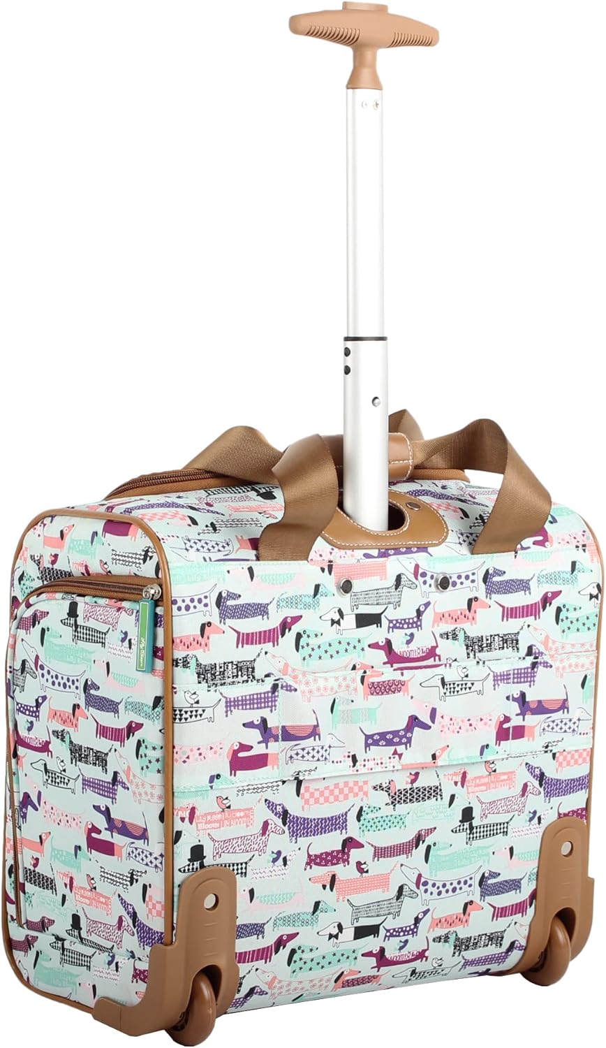 Lily Bloom Designer 15 Inch Carry On - Weekender Overnight Business Travel Luggage - Lightweight 2- Roller Wheels Suitcase - Under Seat Rolling Bag for Women (Totally Paw Some, One Size) - Image 4