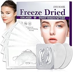 4 Pairs Coussinets Sous Les Yeux Lyophilisés,Masque Sous Les Yeux Hydratation,Masque Contour Des Yeux Pour Soins Quotidiens,Pour Regard Fatigué Et Peau Sèche,Hommes et femmes