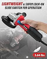 Vista 6 de AVID POWER Amoladora angular, herramientas eléctricas de molienda y corte de 7.5 amperios de 4-1/2 pulgadas con ruedas de molienda y corte, disco