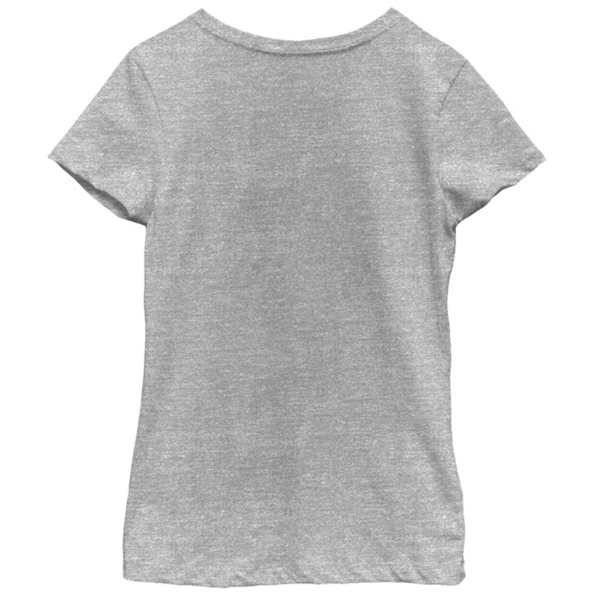 Disney Lilo & Stitch This is Scrump Girl's Crew Tee, Athletic Heather, XS, Athletic Heather, XS