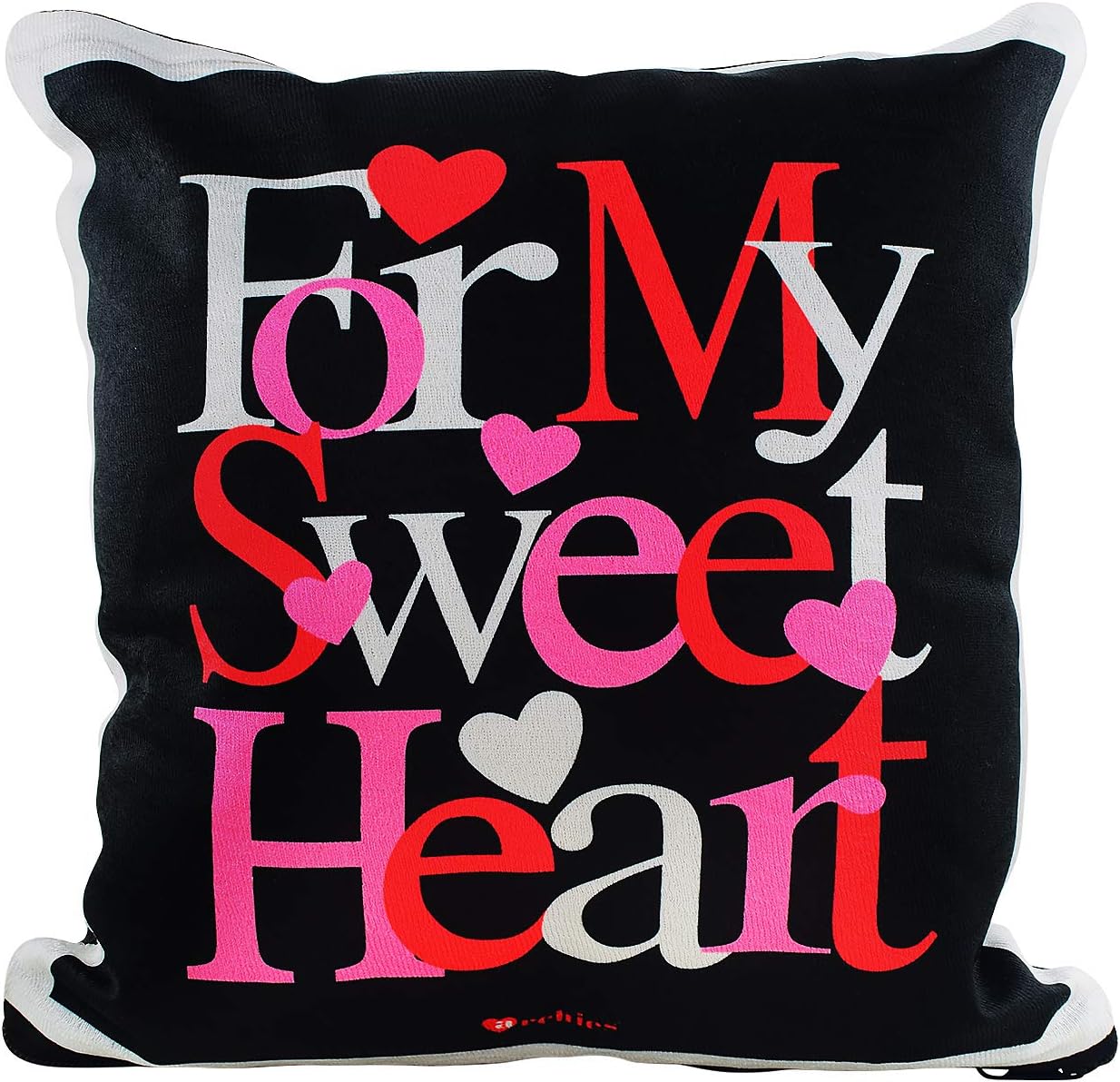 archies Love Cushion (12x12 inches) with Filler & Greeting Card Combo | Everyday Gift | Romantic Gift for Girlfriend, Boyfriend, Couples | Birthdays | Anniversaries-VPIL11