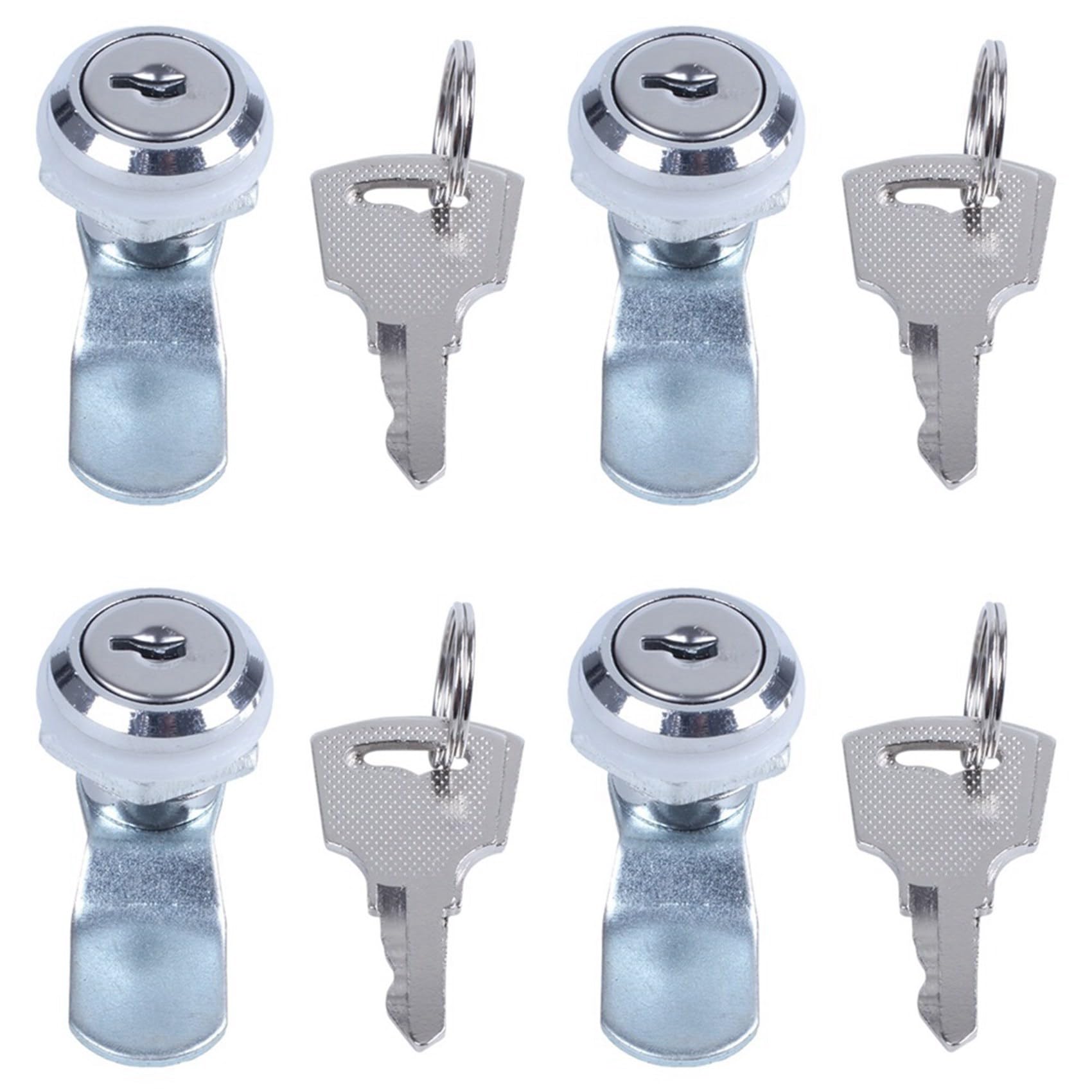 Jnchdghwa As Shown 4X Useful Cam Locks For Lockers,Cabinet Mailbox,Drawers, Cupboards + Keys