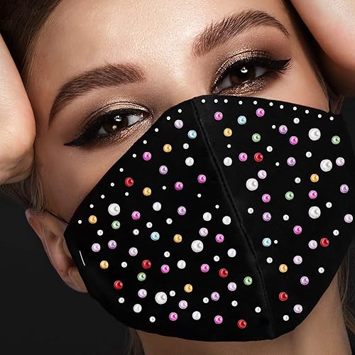 Miniatura 6 de PAGOW 2200 calcomanías de perlas para ojos, autoadhesivas, gemas de perlas blancas multicolores, 0.118, 0.115, 0.197 y 0.236 pulgadas, diamantes de