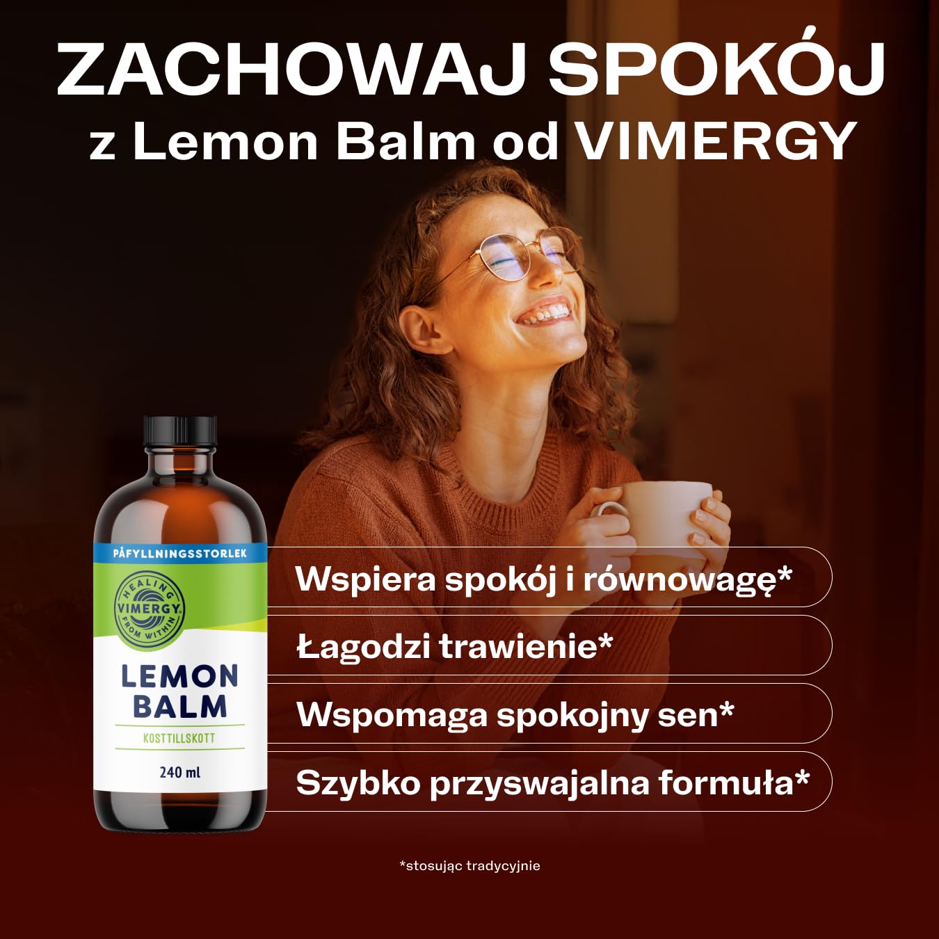 Vimergy Melisa Lekarska – Ekstrakt z Melisy – Płynny Suplement z Melisy na Bazie Gliceryny – Suplement Wegański – Bez Cukru i Substancji Wiążących – Bez GMO i Bezglutenowy (240 ml)