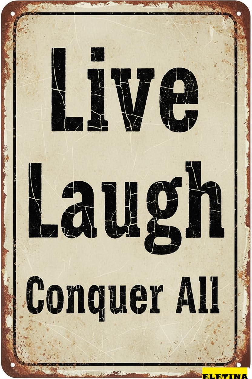 Vintage Metal Tin Sign for Man Cave En Decor S Live Laugh Toaster Bath Funny Wall Decor Inspirational Home Farmhouse Kitchen Cafe Decoration 8x12 Inch