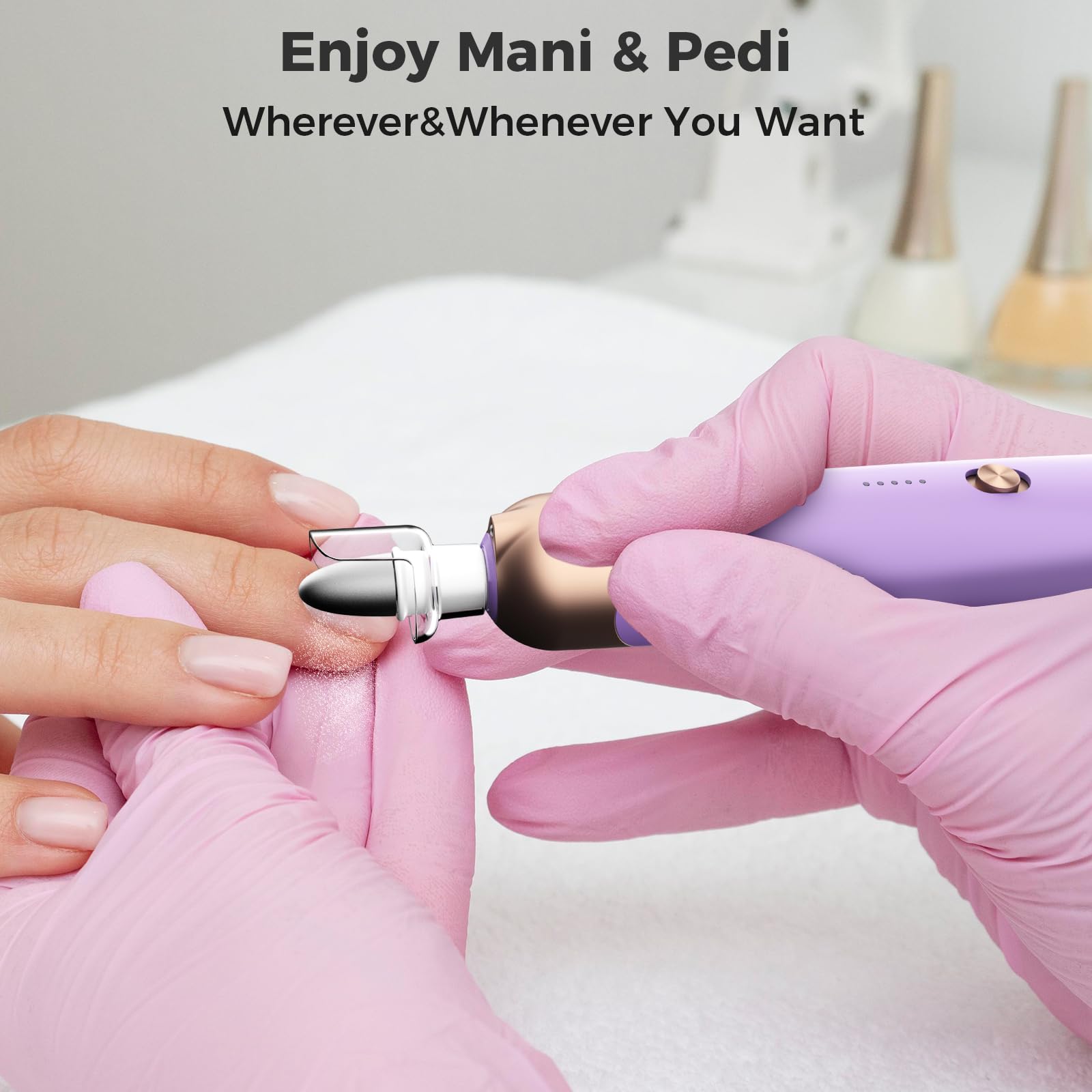 Kit profesional de manicura y pedicura, herramientas de pedicura para pies, juego de lima de uñas eléctrica para uñas, herramientas de mano y pies