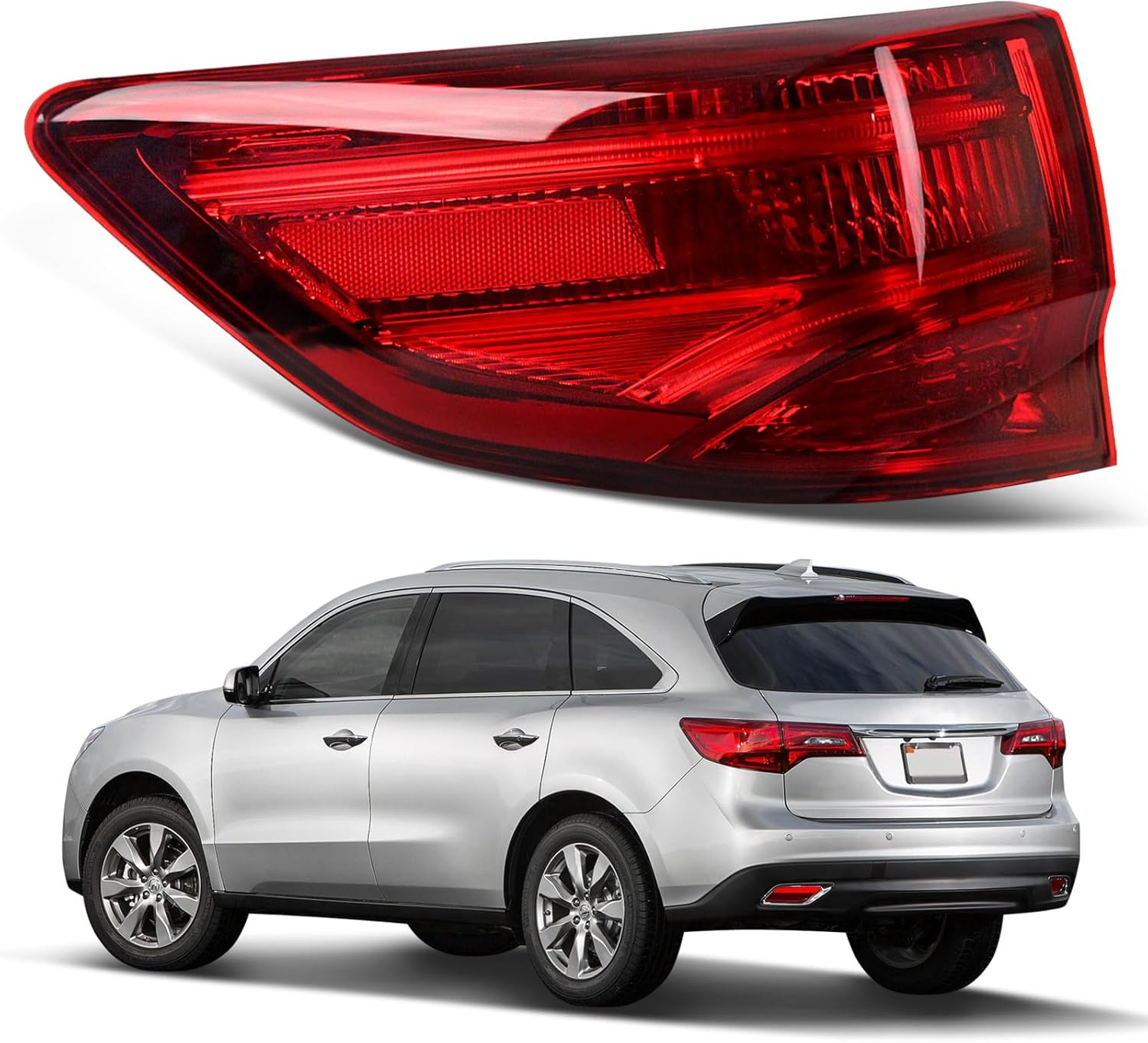 Right Passenger Side Tail Light Assembly Compatible with Acura MDX 2014 2015 2016 2017 2018 2019 2019 2020, Outer Rear Lamp 33500TZ5A02 AC2805103(14-20 Acura MDX Right Passenger Side)
