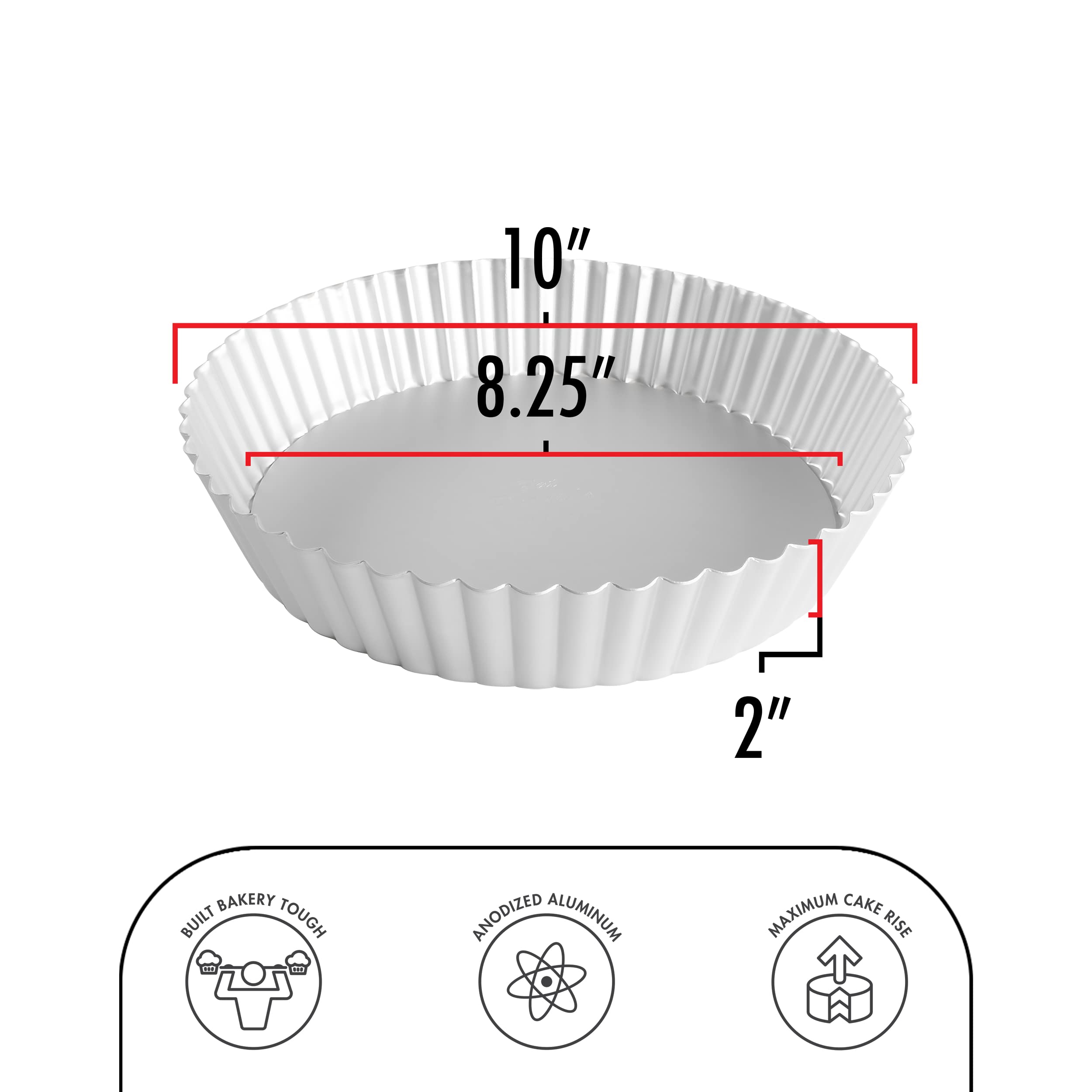 Fat Daddios PFT-102 - Molde para tartas (aluminio, metal)