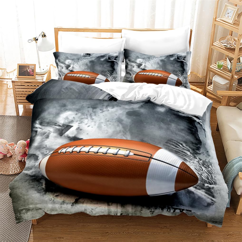 Housse de couette rugby 240x260 cm pour relooker une chambre d'ado