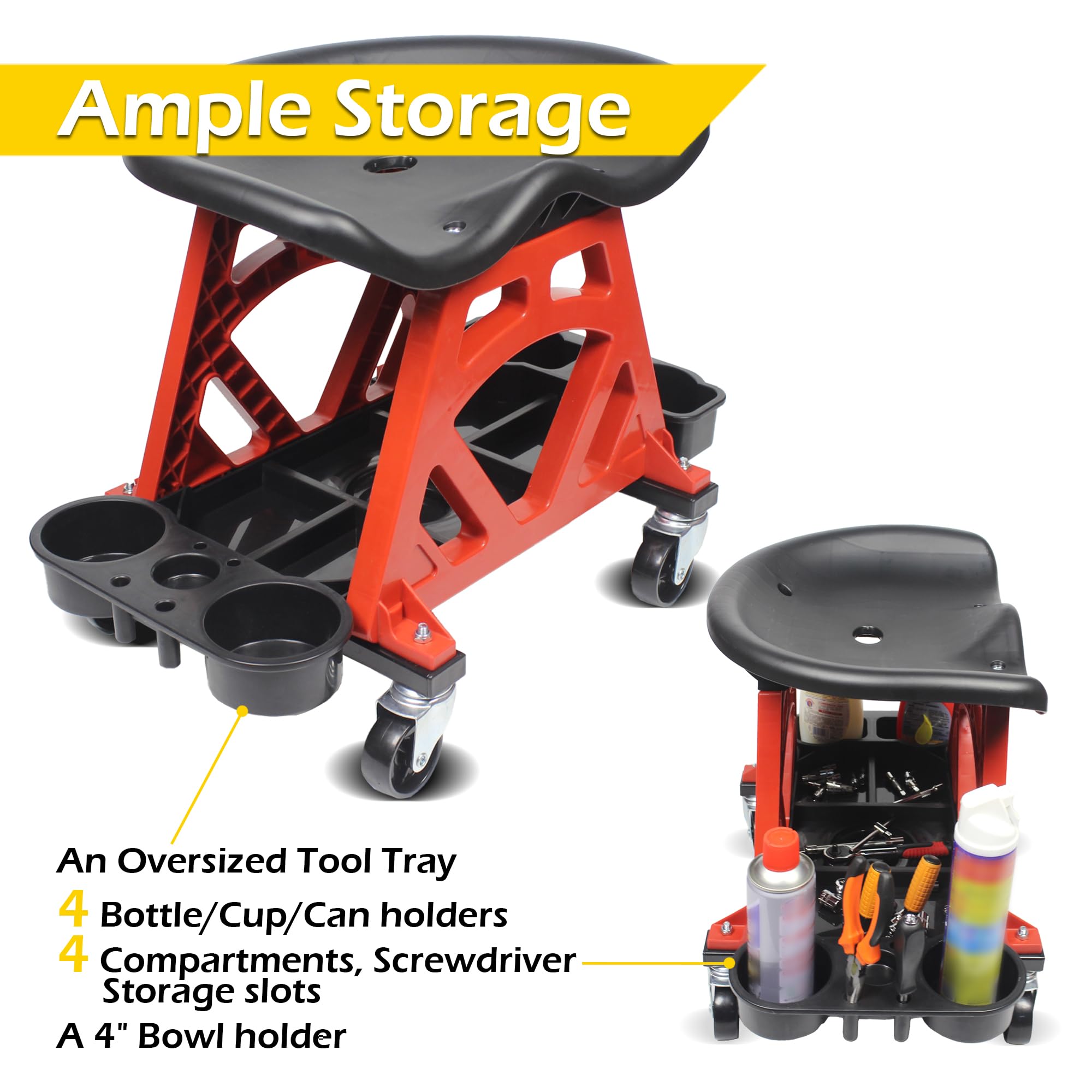 Amazon.com: MaxWorks 50957 Ergonomic Seat Mechanic Stool