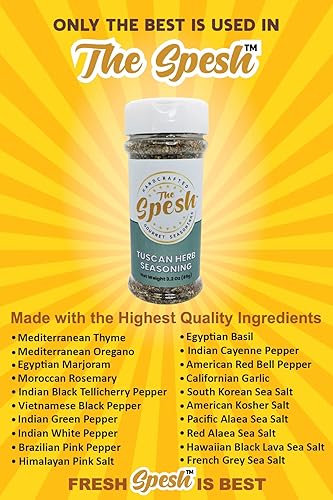 Miniatura 4 de The Spesh - Condimento de hierbas toscanas 3.2 oz - Mezcla de condimentos italianos gourmet hecha a mano - Mezcla fragante, robusta y picante