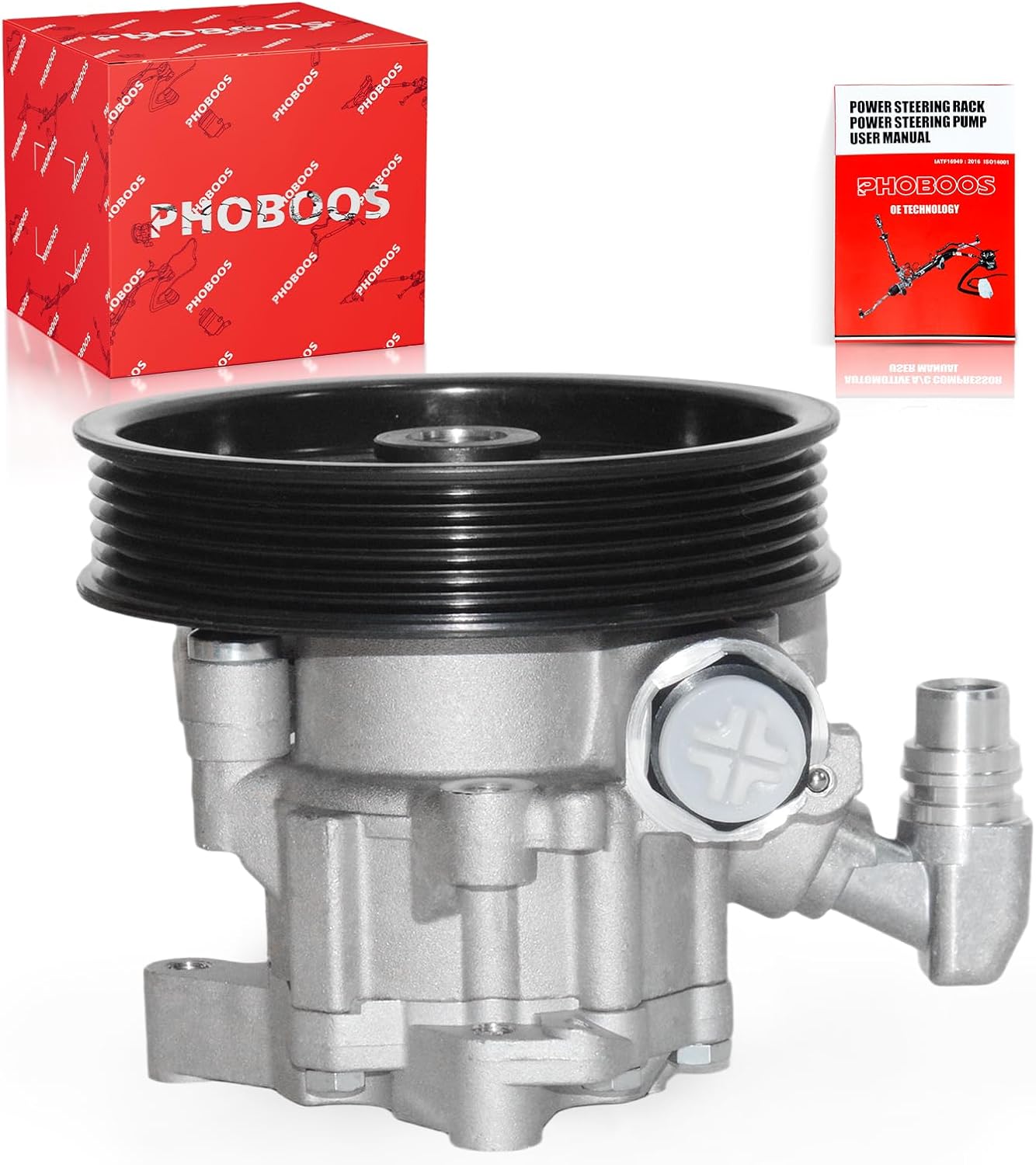 PHOBOOS Power Steering Pump Compatible with Mercedes-Benz CL550 2009-2010, CLS550 2007-2011, E350/S550 2007-2009, E550 2008-2009, GL450 2007-2012, GL550 2008-2012, ML350, ML550, R350, Ref. 96-120