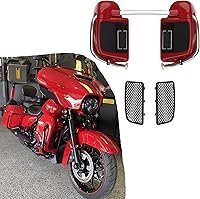 Vista 10 de Moto Onfire River Rock Gray (brillante) carenados inferiores aptos para H-D Touring Street Road King Glide FLTR 2014-2023, kits de calentadores