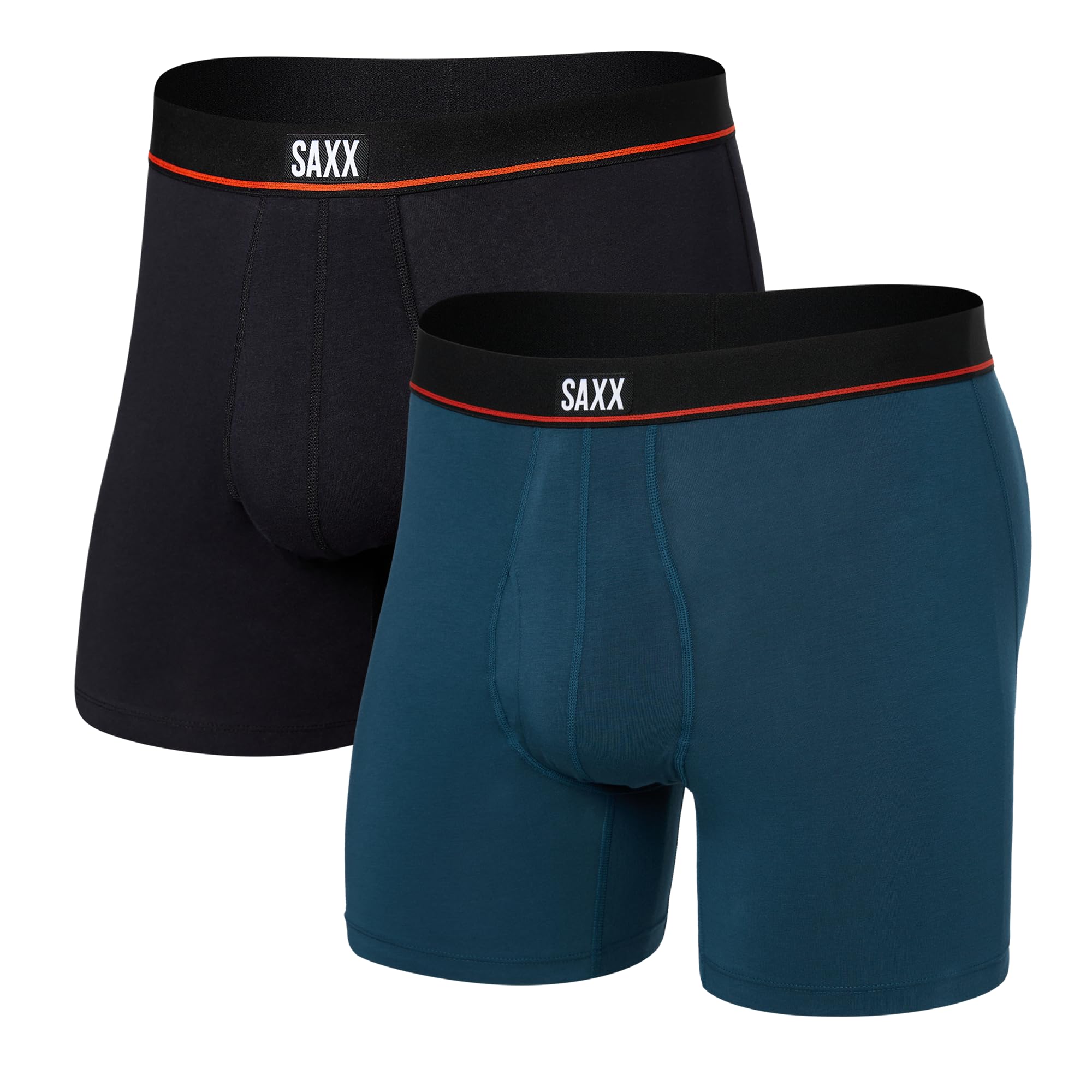 SAXX Underwear Co. Men's Underwear with Pouch Non-Stop Stretch Cotton Boxer Brief Fly 2Pk
