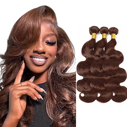 Color 4 Body Wave Bundles Human Hair Chocolate Brown Bundle
