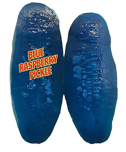 Miniatura 2 de Encurtidos de frambuesa azul en una bolsa (paquete de 3) pepinillo azul Raz como se ve en los artículos de tendencia Tiktok. Se utiliza en el kit