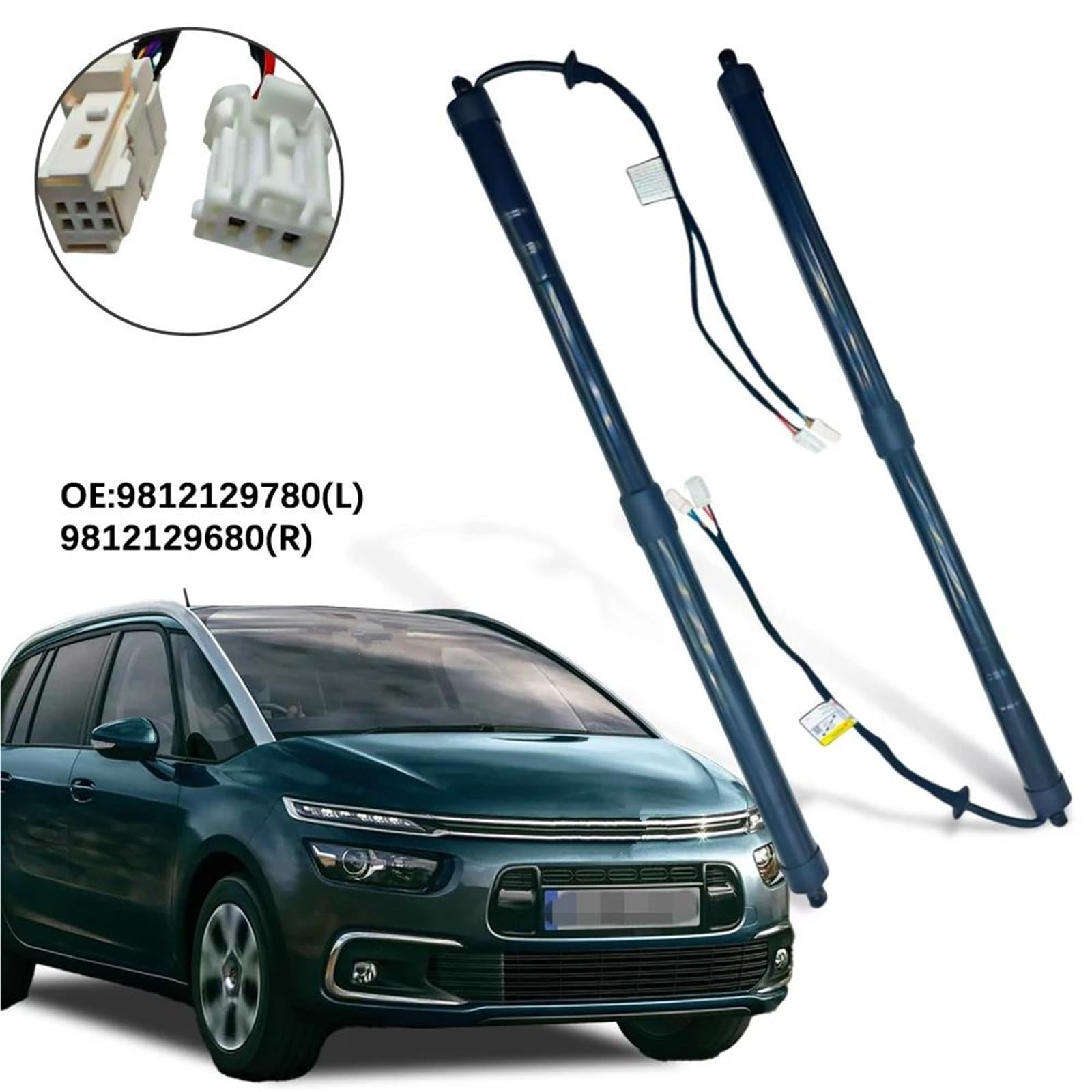 Vérin Gaz Hayon Électrique 9812129780, 9812129680 Convient pour Citroen C4 pour Picasso 2013-2018 Support De Hayon Électrique Vérin Hydraulique De Hayon Vérins Gaz Hayon(Left and Right)