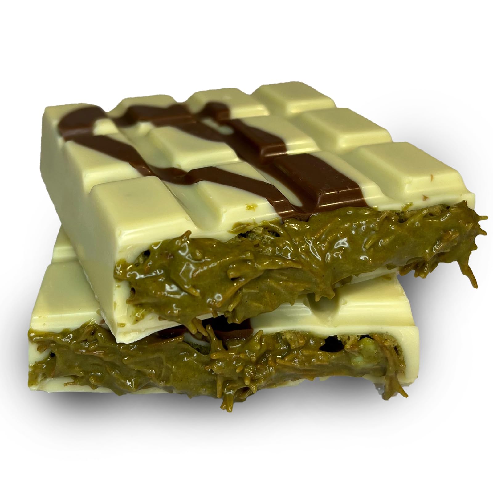 Dubai Style Schokolade 220g (XL) mit Pistazie & Kunafeh - Nach Original Rezeptur Handgemacht! Virale TikTok Hype Schokolade - EXTREM Schneller Versand (220g, Weiße Schokolade)